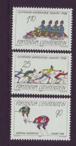 Liechtenstein postfris nrs.875/77 