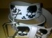 Foto 4 van SPOTGOEDKOOP! Witte riem met zwarte doodshoofden