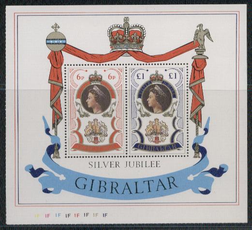 Gibraltar yvertnrs: blok 3  postfris