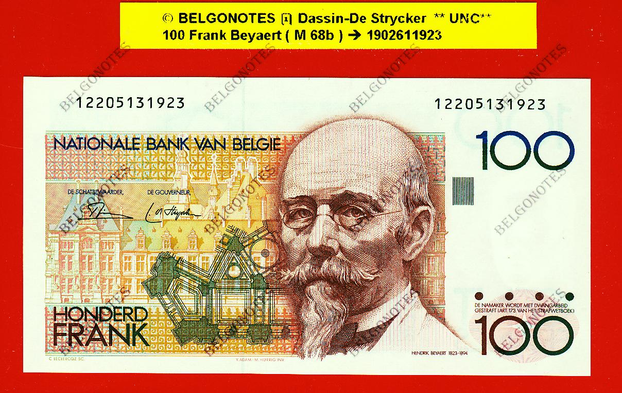 100 Frank Type Beyaert **UNC** Dassin-De Strycker * Lot 1902611923