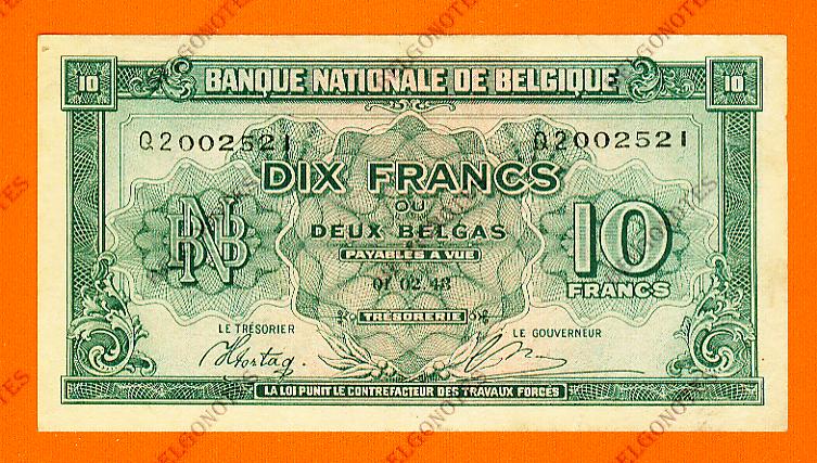 10 Francs Type Londen*01-02-1943*Lot 1902612521