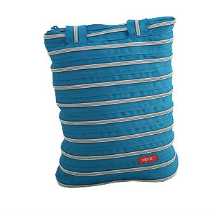 Zipit Tango Handtas Helder Blauw + Zilver Zip