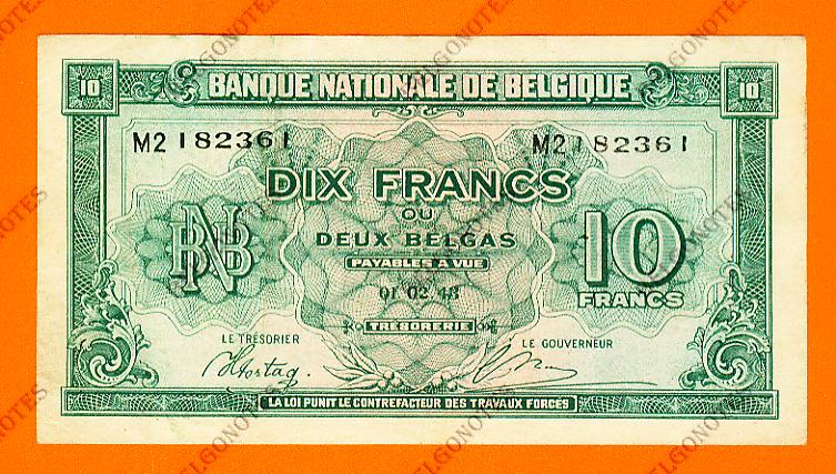 10 Francs Type Londen*01-02-1943*Lot 1902612361