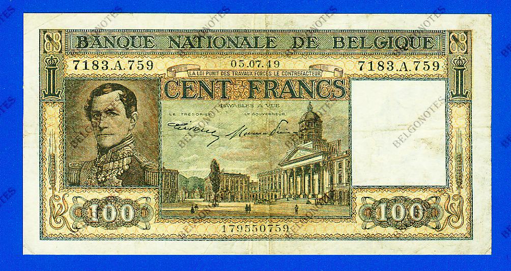 100 Francs Type Dynastie*1949*Lot 1902610759
