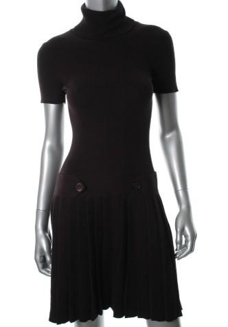 Jurk Moda International zwart met col (Victoria Secret)