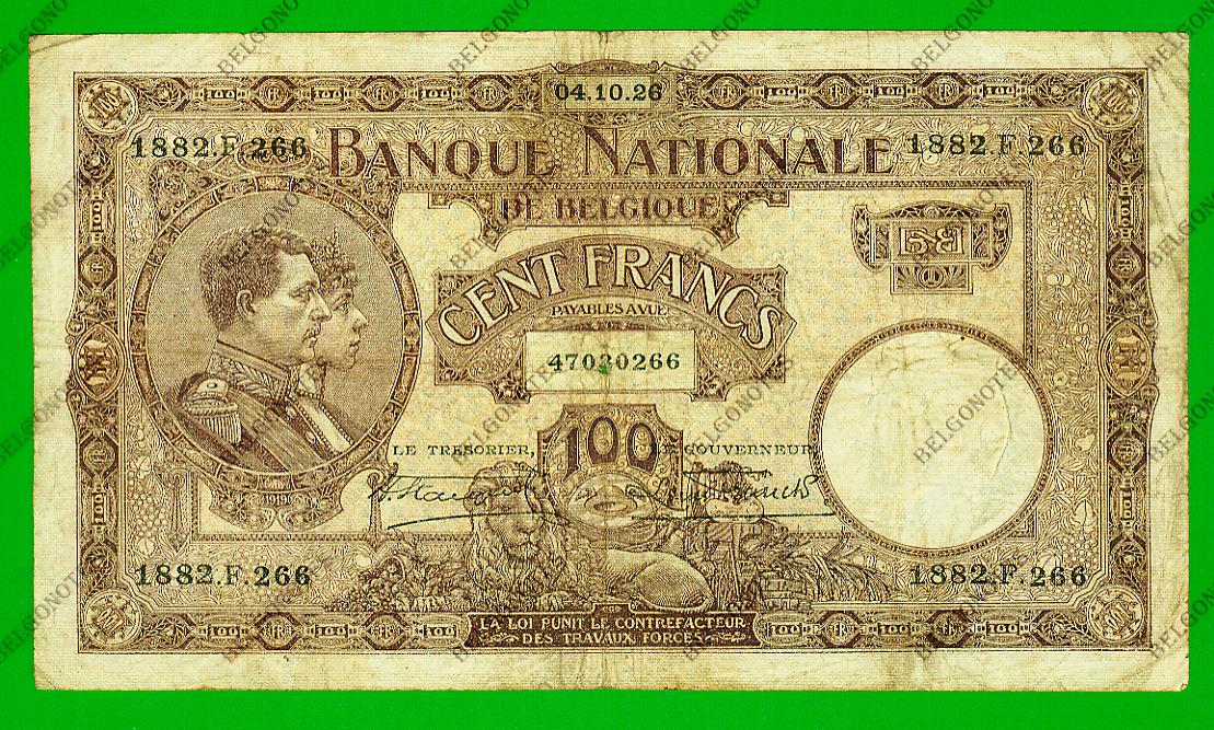 100 Francs Type Nationale reeks Mauve1926* Lot 1902610266