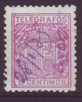 Spanje telegraafzegel nr. 71 