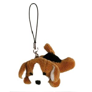GSM Hangertje Mobile Charm Pluche Animals : Puppy bruin