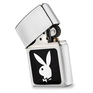 stijlvolle zippo in chroom van playboy komt in originele cadeau verpakking te koop nieuw