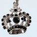 Foto 1 van GSM Hangertje Mobile Charm Bling Bling Kroontje zwart