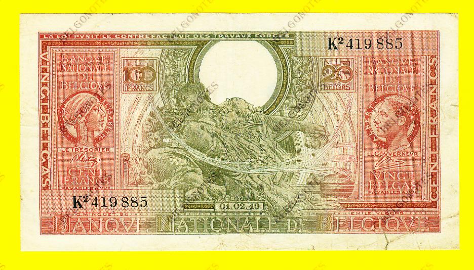 100 Francs Type Londen*01-02-1943*Lot 1902619885