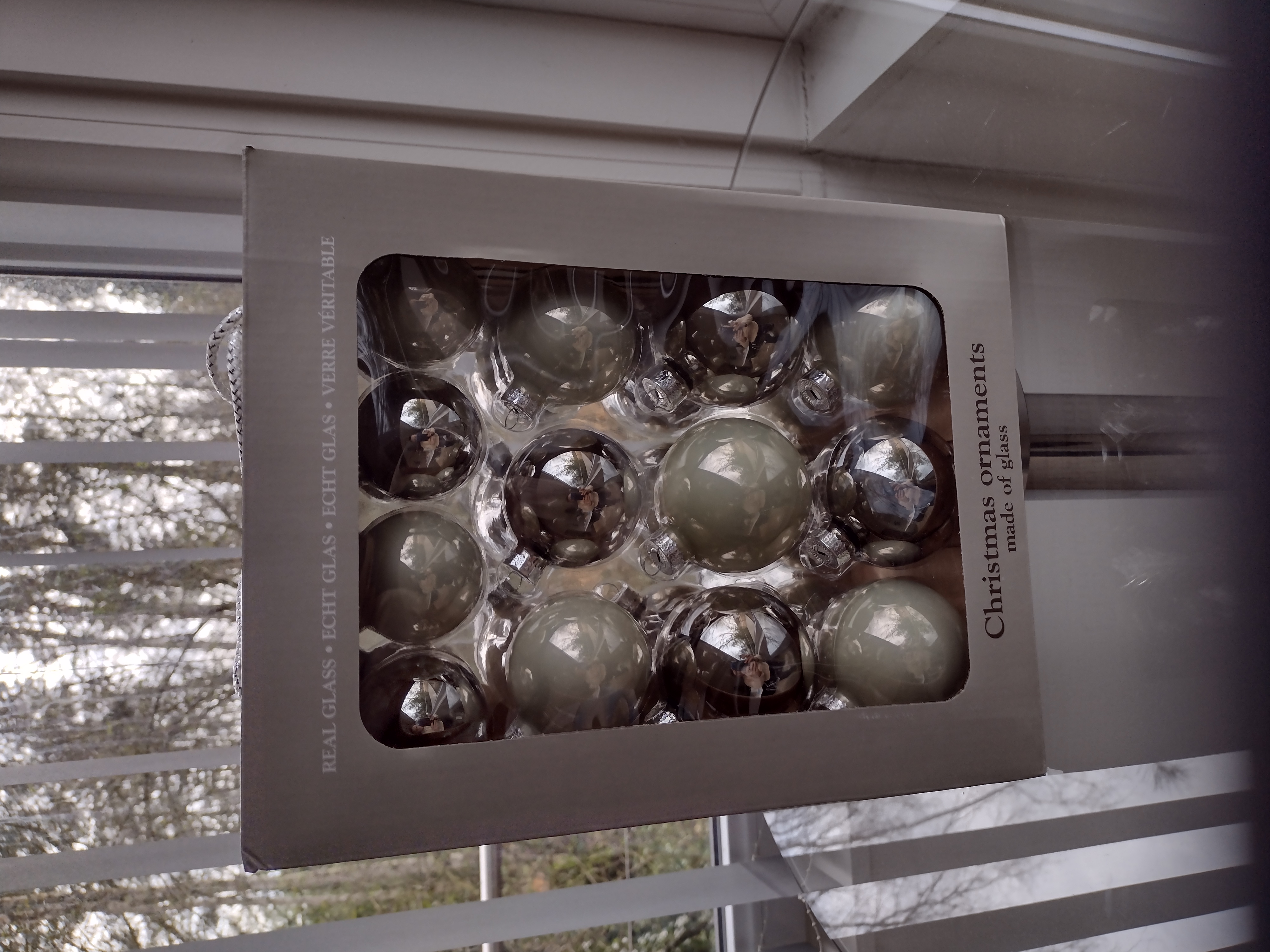 Set van 26 glazen kerstballen van House of Seasons