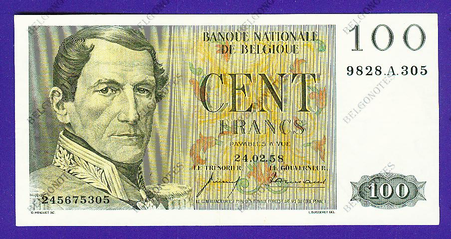 100 Francs Type Eeuwfeest*1958*Lot 1902615305