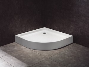 ESV-R009 DB Douchebak. kwart-rond. 900x900mm.