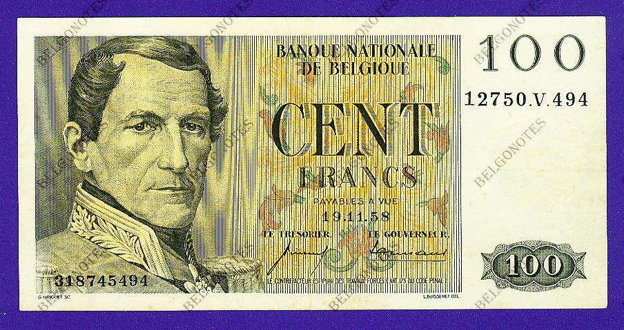 100 Francs Type Eeuwfeest*1958*Lot 1902615494