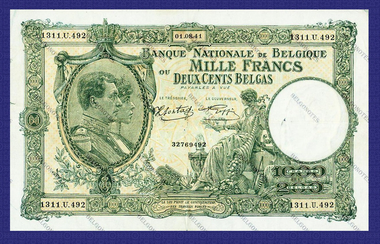 1000 Francs Type Nat. reeks 1941*Lot 1902619492