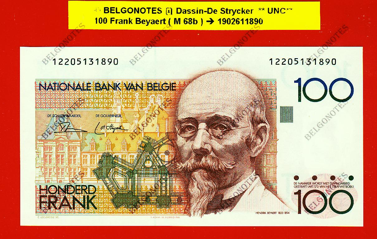 100 Frank Type Beyaert **UNC** Dassin-De Strycker * Lot 1902611890