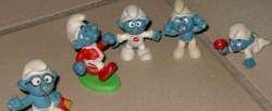 Set van 5 kleine smurfjes