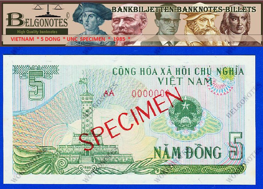 **UNC** Vietnam 1985* 5 dong ***SPECIMEN ***
