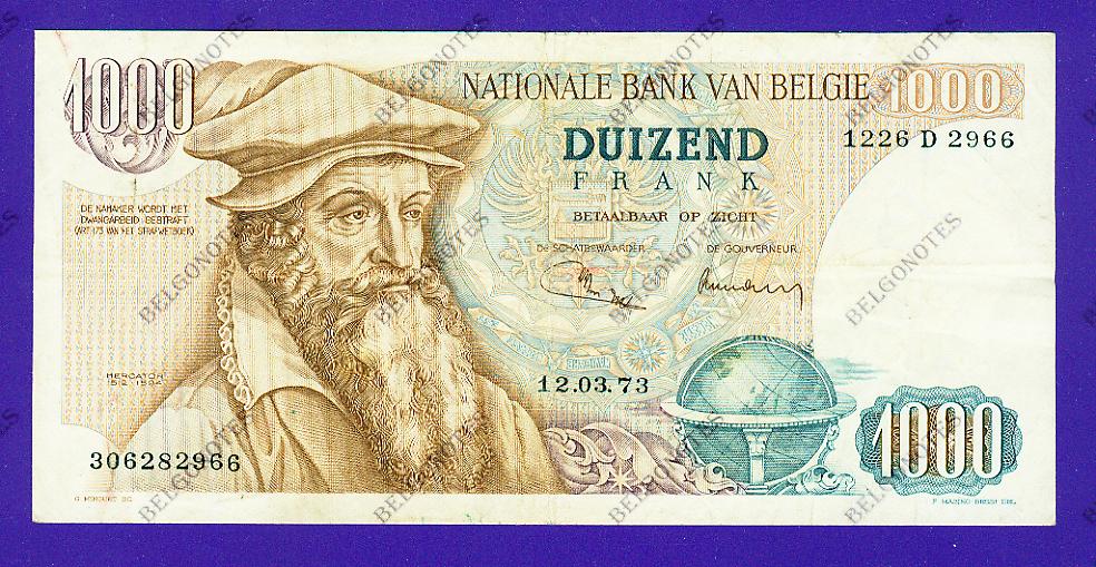 1000 Francs Type Mercator 1973 * Lot 1902612966