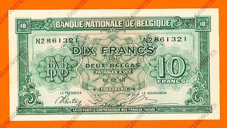 10 Francs Type Londen*01-02-1943**AUNC**Lot 1902611321