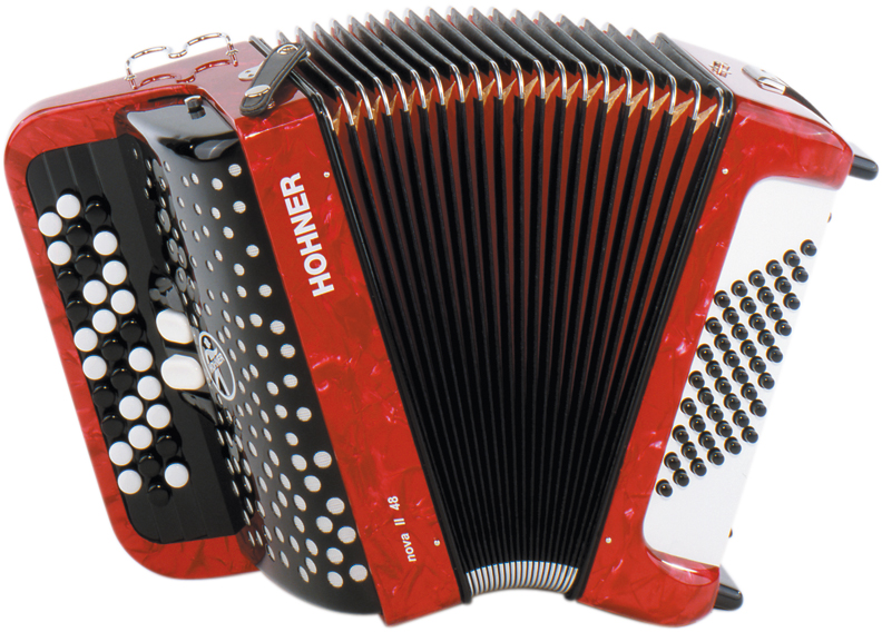 accordéon HOHNER do1,48bassen, 4reg NIEUW