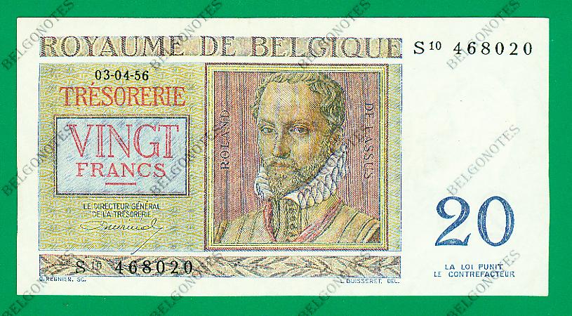 20 Francs type Regnier*03-04-1956*Lot 1902618020