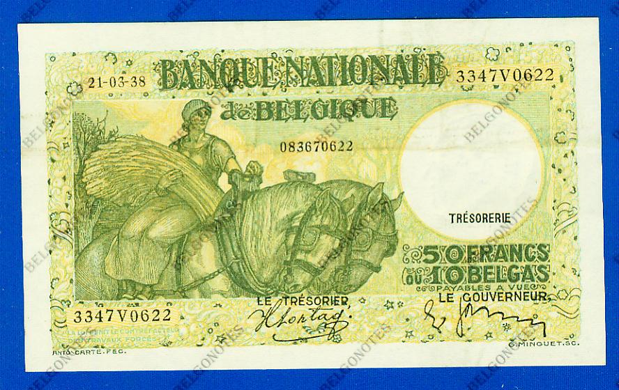 50 Francs Type Anto carte 21-03-1938*.Lot 1902610622