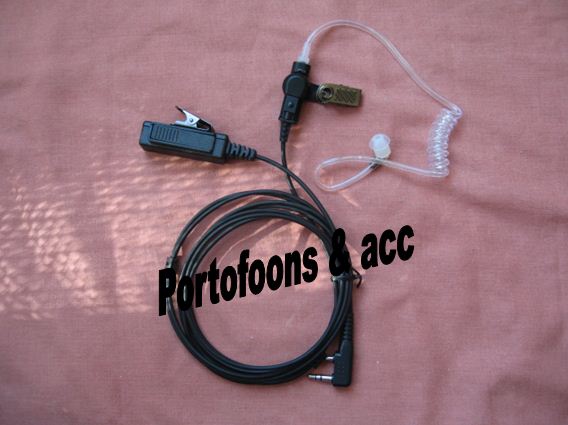 2 draads beveiligingsoortje Motorola GP300 CP040 Headset 