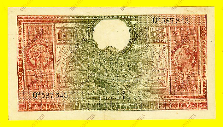 100 Francs Type Londen*01-02-1943*Lot 1902617343