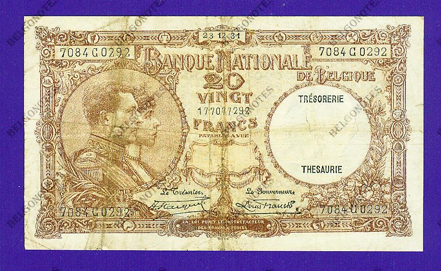 20 Francs Type '1919' *1931*Lot 1902610292