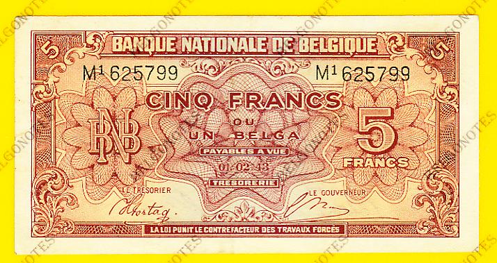 5 Francs type Londen*01-02-1943*Lot 1902615799