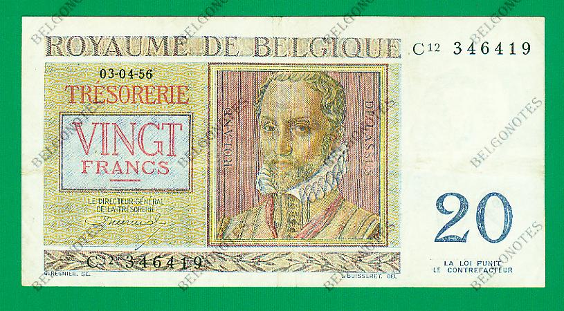 20 Francs type Regnier*03-04-1956*Lot 1902616419