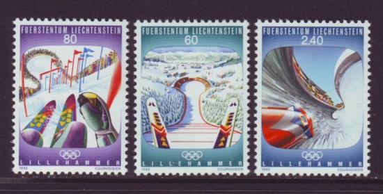 Liechtenstein postfris nrs. 1017/19 