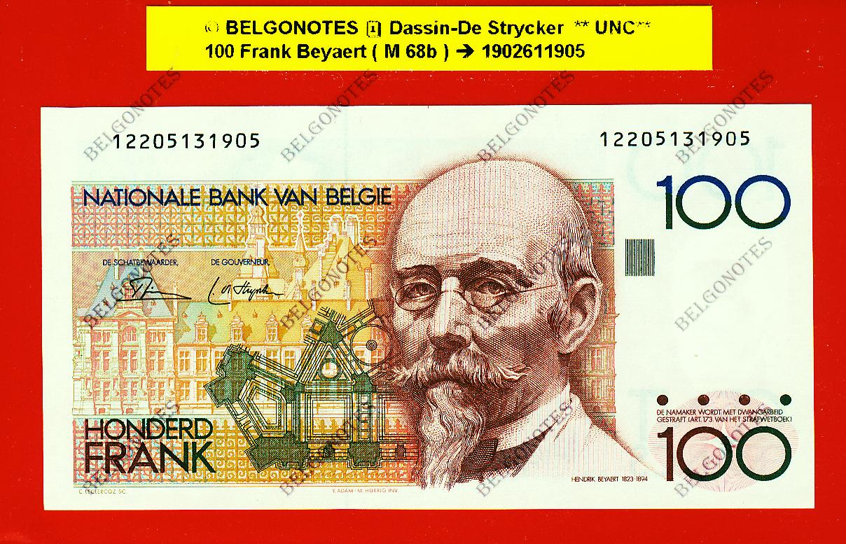 100 Frank Type Beyaert **UNC** Dassin-De Strycker * Lot 1902611905