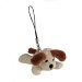 Foto 1 van GSM Hangertje Mobile Charm Pluche Animals : Puppy lichtbruin