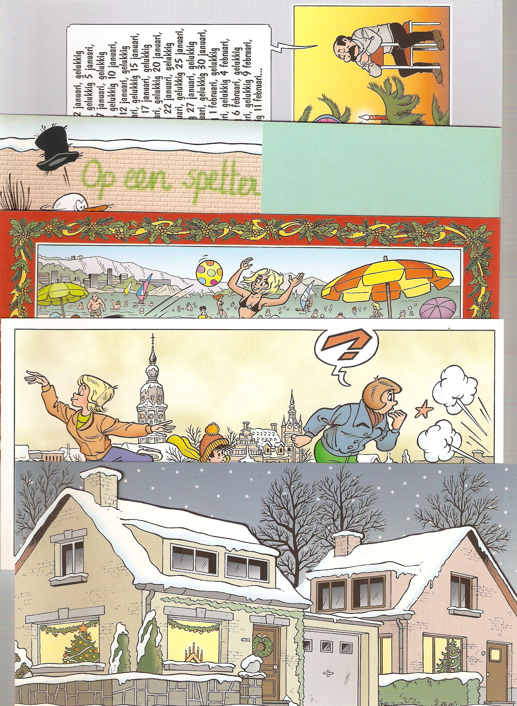 5 Kerstkaarten Kiekeboe + enveloppes