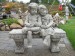 Foto 1 van Tuinbeelden kindjes met boek op bank 