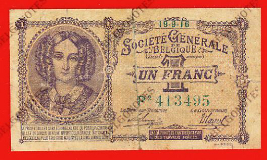 1 Franc Société Générale 1916 *Lot 1902613495