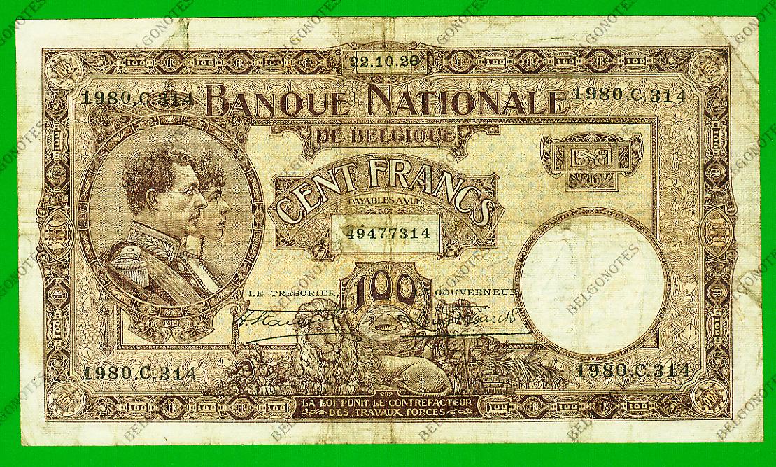 100 Francs Type Nationale reeks Mauve1926* Lot 1902617314