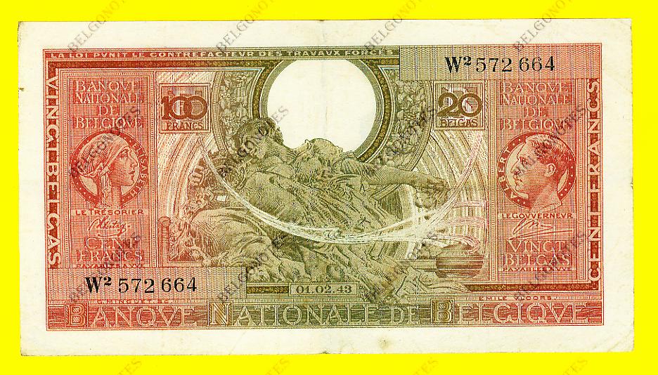 100 Francs Type Londen*01-02-1943*Lot 1902612664