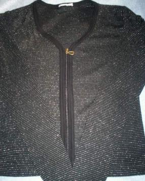 Zwart gilet met zilverdraadje voor 12 jaar