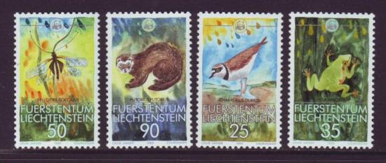 Liechtenstein postfris nrs. 908/11