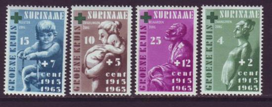 Suriname2 postfris Groene kruis 