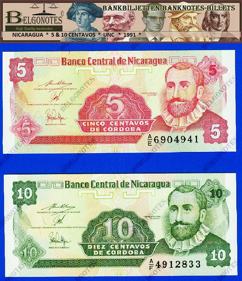 **UNC**Nicaragua  1991 * 5 & 10 Centavos