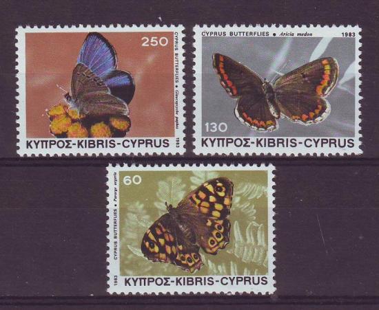 Cyprus nrts 579/81 Vlinders 
