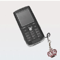 GSM Hangertje Mobile Charm Bling Bling Kroontje Roze