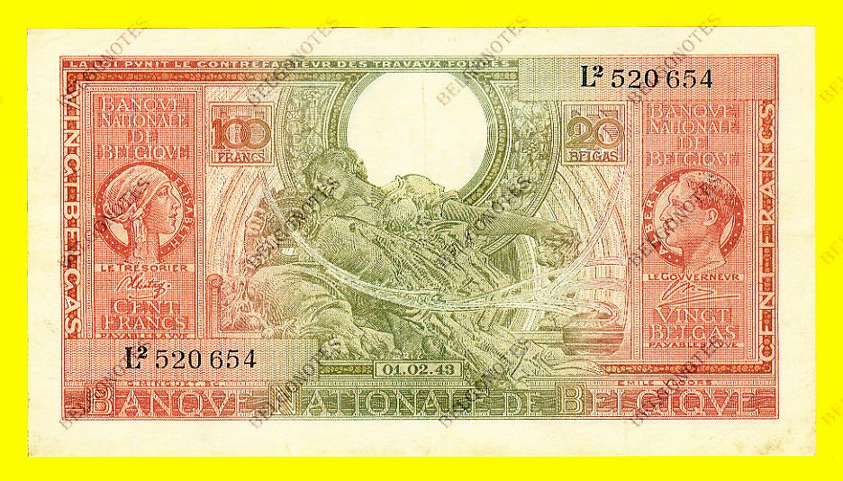100 Francs Type Londen*01-02-1943*Lot 1902610654
