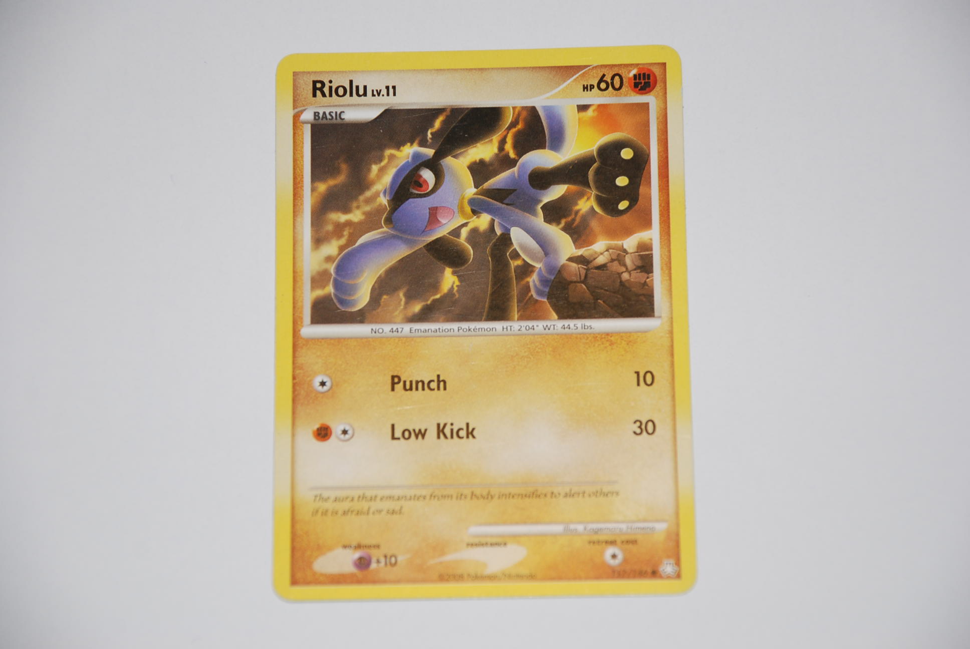 pokemon kaart riolu lv11