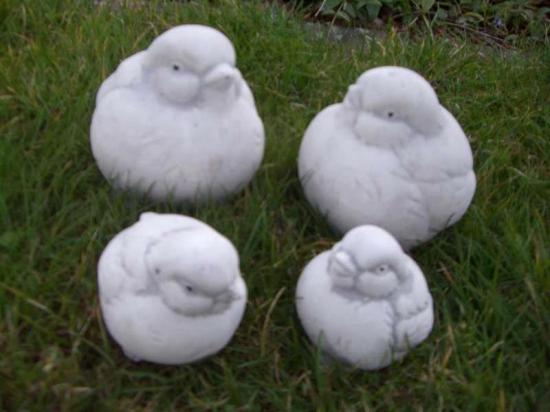 Tuinbeelden 4 vogeltjes 